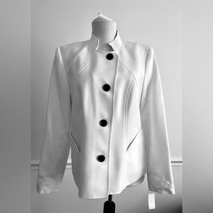 Louben Canada Vintage Lightweight White Textured 90’s Jacket Blazer NEW